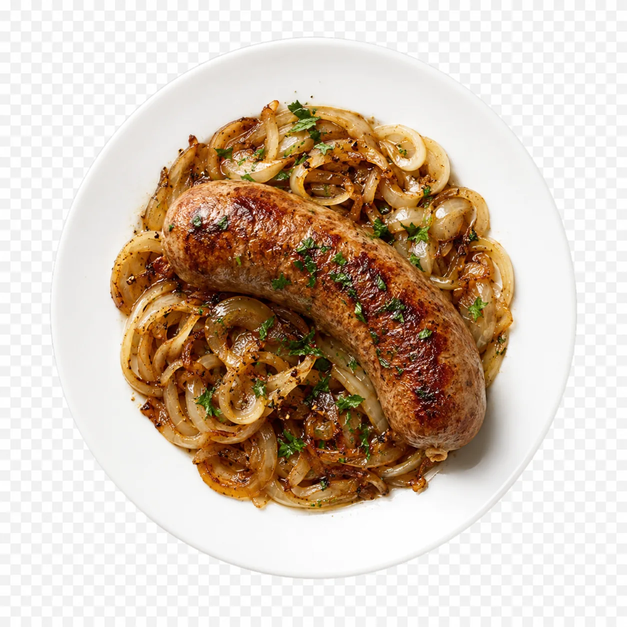 Andouillette de veau à la lyonnaise