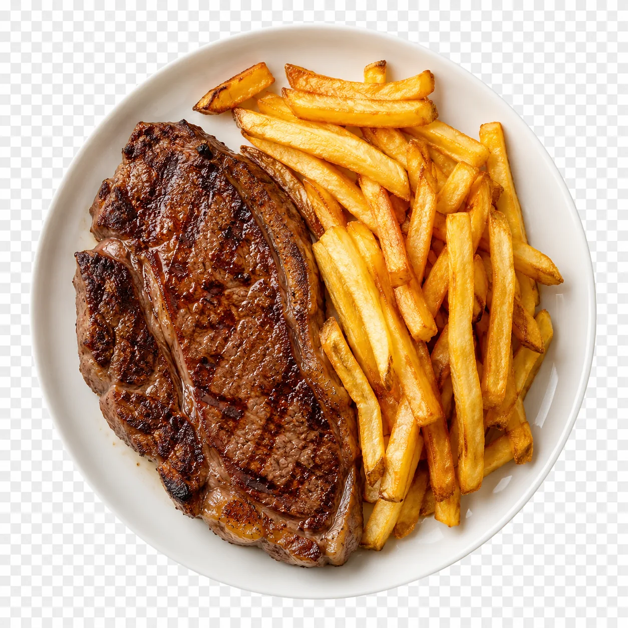 Faux-filet de boeuf frites