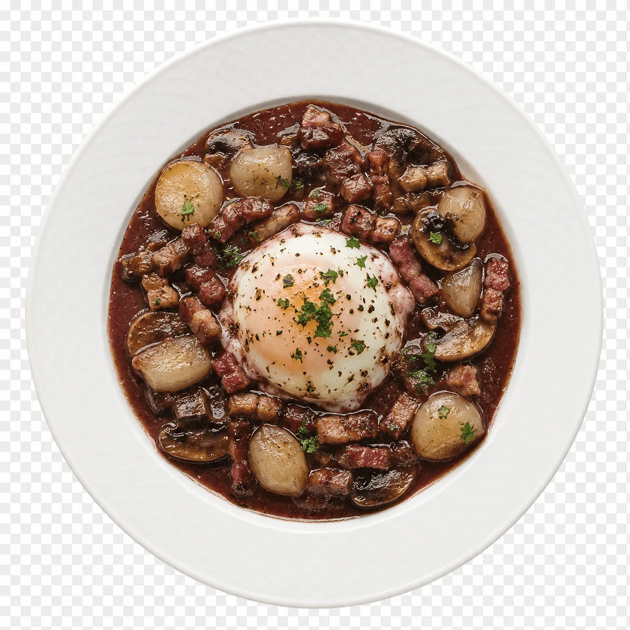 Oeuf à la beaujolaise